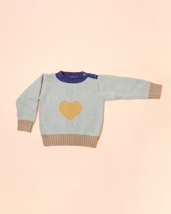 Chompa corazon celeste